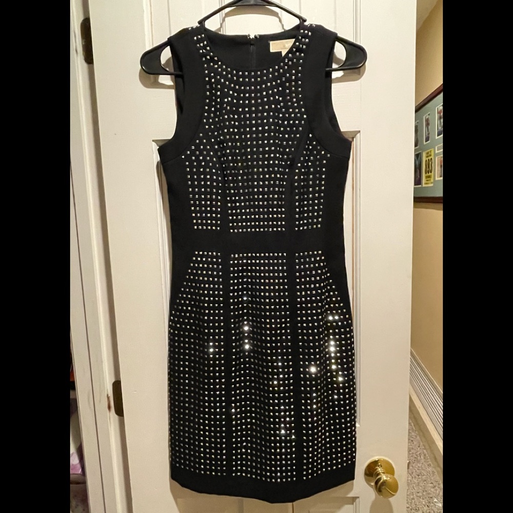 BNWOT Micheal Kors black studded dress